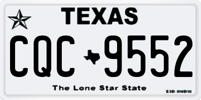 TX license plate CQC9552