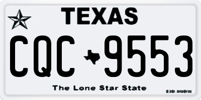 TX license plate CQC9553