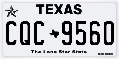 TX license plate CQC9560