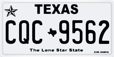 TX license plate CQC9562
