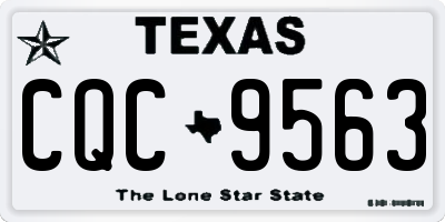 TX license plate CQC9563