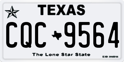 TX license plate CQC9564