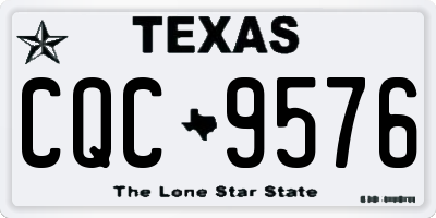 TX license plate CQC9576