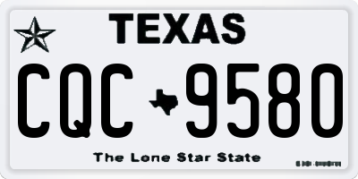 TX license plate CQC9580