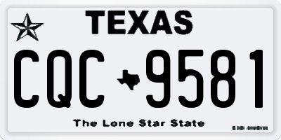 TX license plate CQC9581