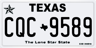 TX license plate CQC9589