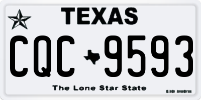 TX license plate CQC9593