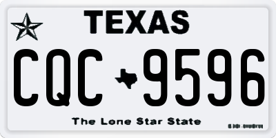 TX license plate CQC9596