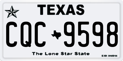 TX license plate CQC9598