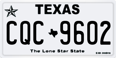 TX license plate CQC9602