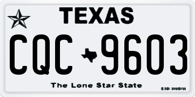 TX license plate CQC9603