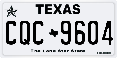 TX license plate CQC9604