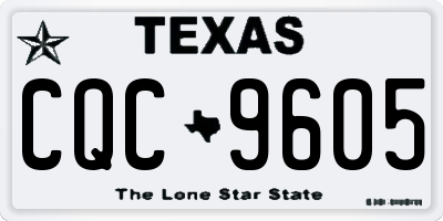 TX license plate CQC9605
