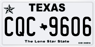 TX license plate CQC9606