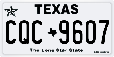 TX license plate CQC9607