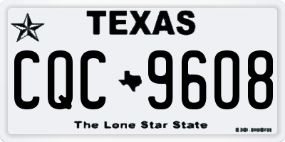 TX license plate CQC9608