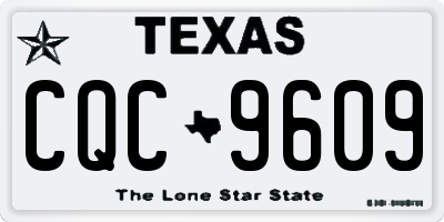 TX license plate CQC9609