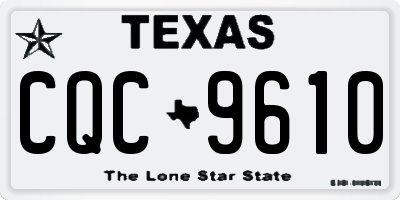 TX license plate CQC9610
