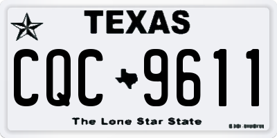 TX license plate CQC9611