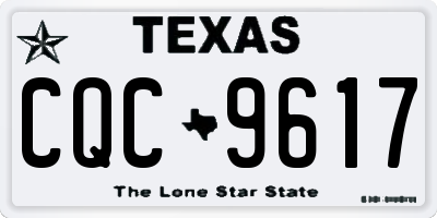 TX license plate CQC9617