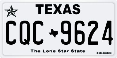 TX license plate CQC9624