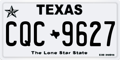 TX license plate CQC9627