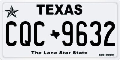 TX license plate CQC9632