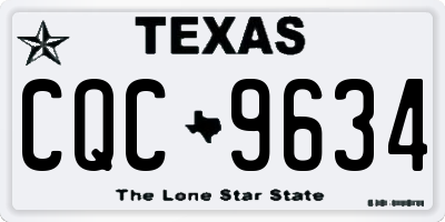 TX license plate CQC9634