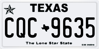 TX license plate CQC9635