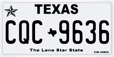 TX license plate CQC9636