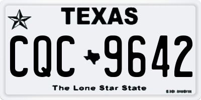 TX license plate CQC9642