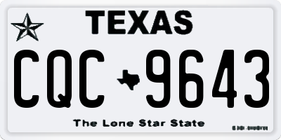TX license plate CQC9643