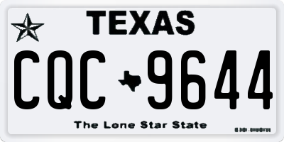 TX license plate CQC9644