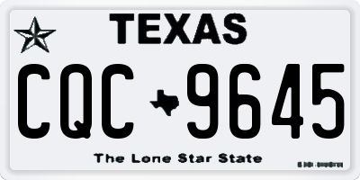 TX license plate CQC9645