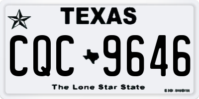 TX license plate CQC9646