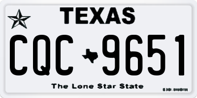TX license plate CQC9651