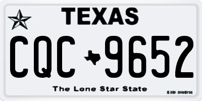 TX license plate CQC9652