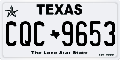 TX license plate CQC9653