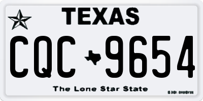 TX license plate CQC9654