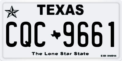 TX license plate CQC9661