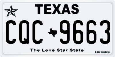 TX license plate CQC9663