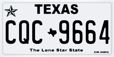 TX license plate CQC9664