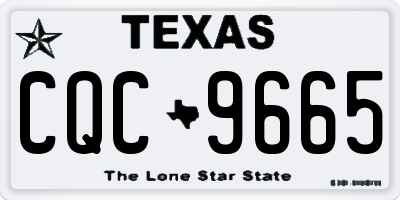 TX license plate CQC9665