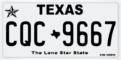 TX license plate CQC9667