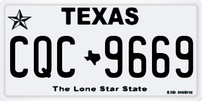 TX license plate CQC9669