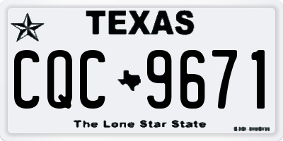TX license plate CQC9671