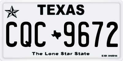 TX license plate CQC9672