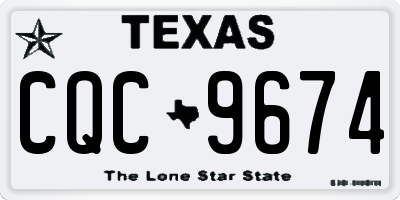 TX license plate CQC9674