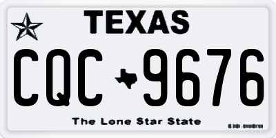 TX license plate CQC9676