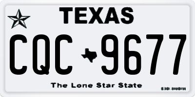 TX license plate CQC9677